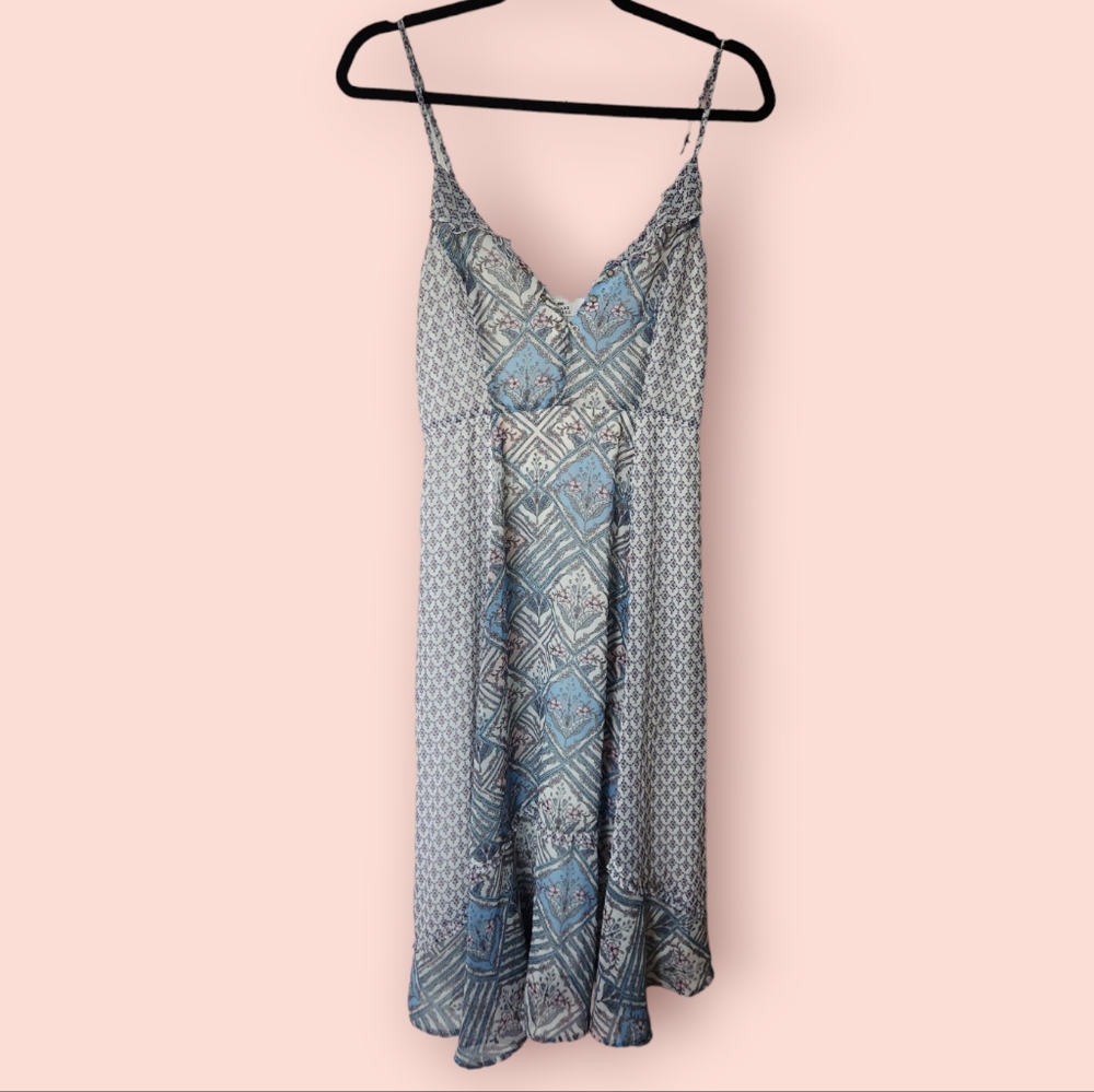 We Are Kindred Floral Blue Flutter Dress